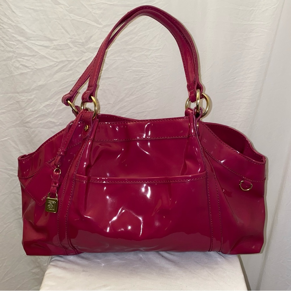 Hot Pink Patent Shoulder Bag